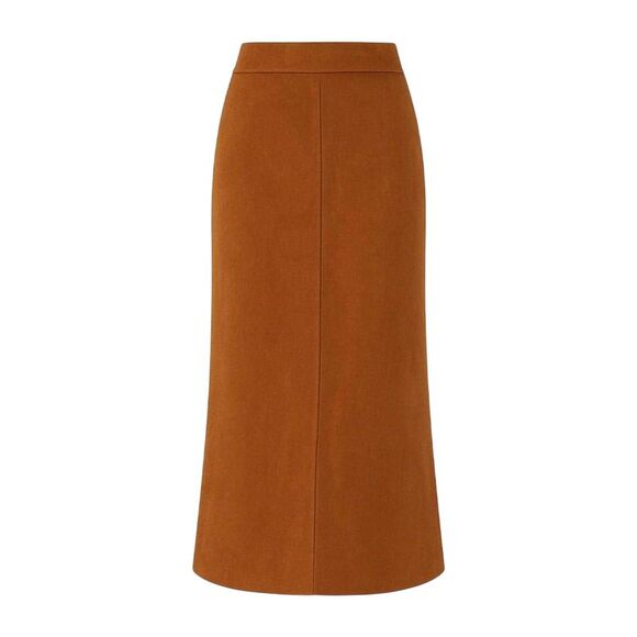 I Saw It First Dresses & Skirts - I Saw It First Womens/Ladies Faux Suede High Waist Midi Skirt / Brown